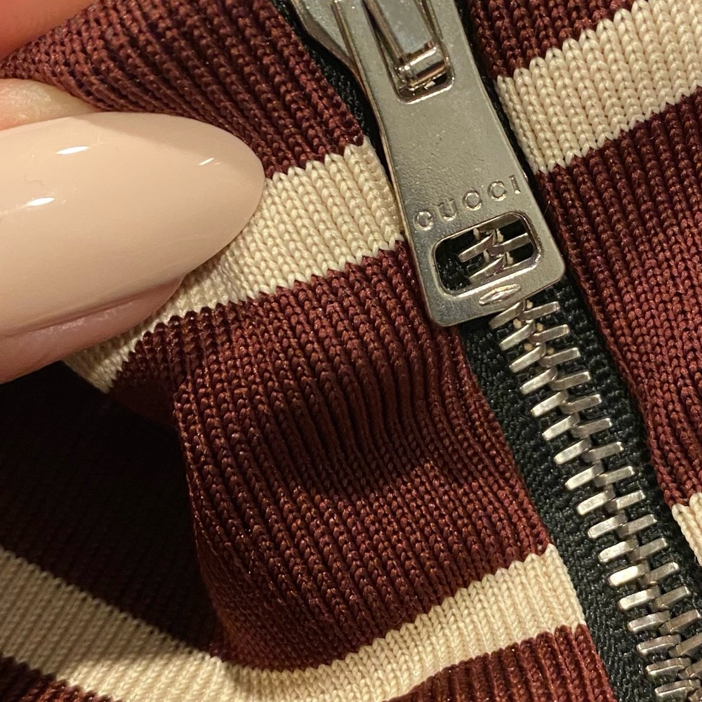 NWT *Authentic* GUCCI Mixed Media Velvet Track Jacket *SIZE 48 - Picture 10 of 10